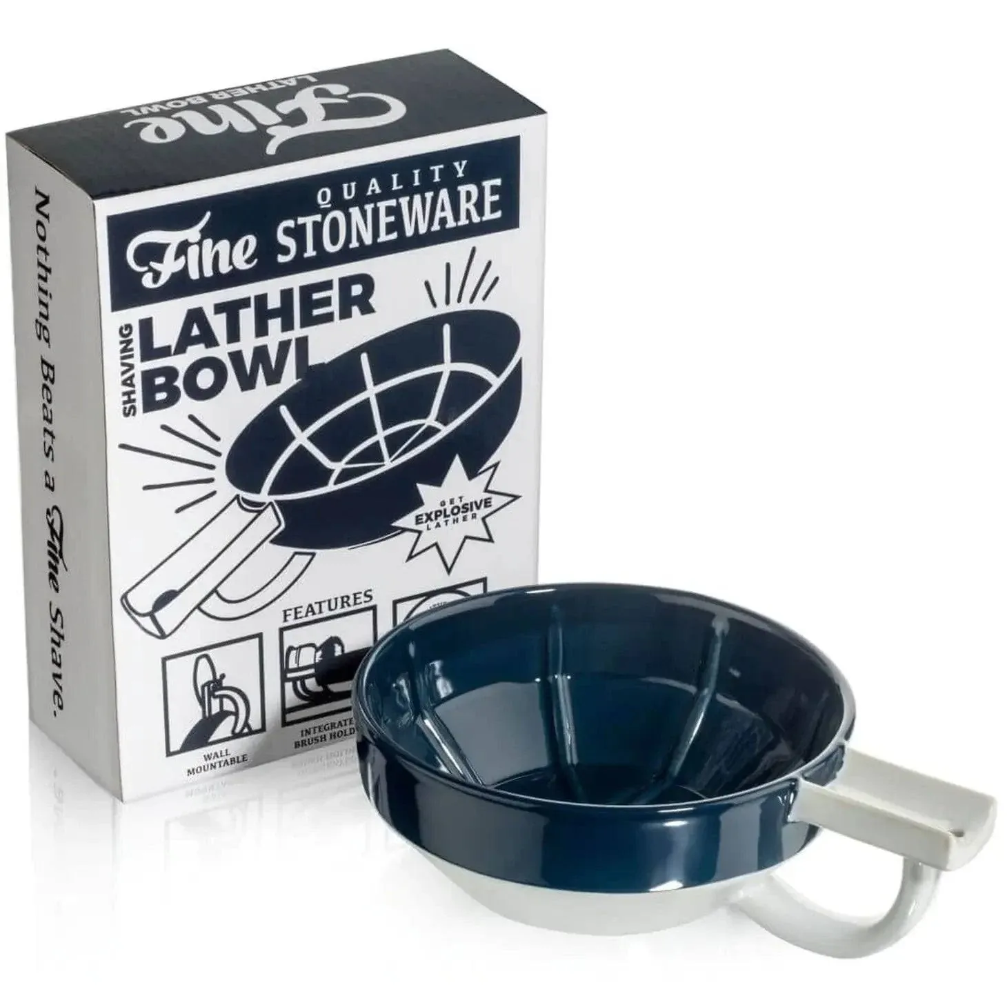 Fine Lather Bowl Blue & White