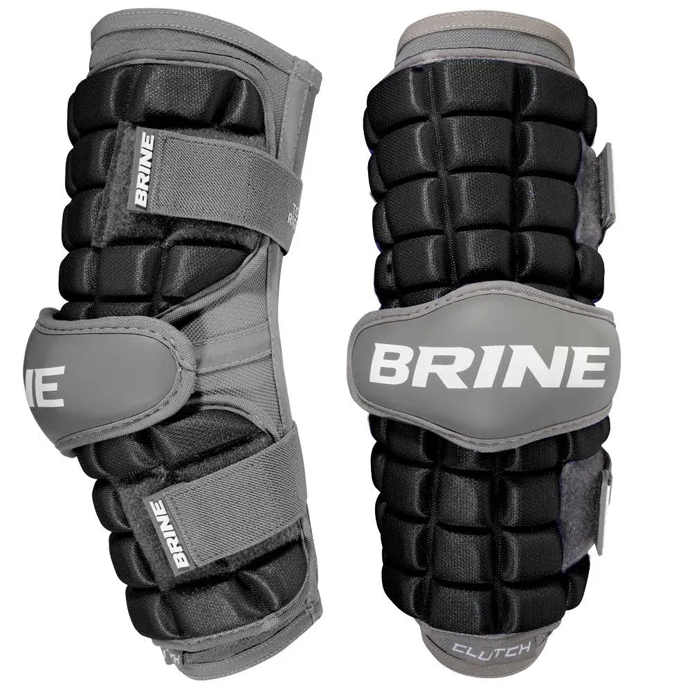 BRINE CLUTCH LACROSSE ARM GUARDS PAIR SIZE MEDIUM COLOR RED :B21-2