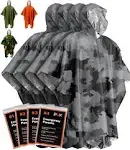 Emergency Rain Poncho with Mylar Blanket Liner - Survival Blankets for Car - Hea