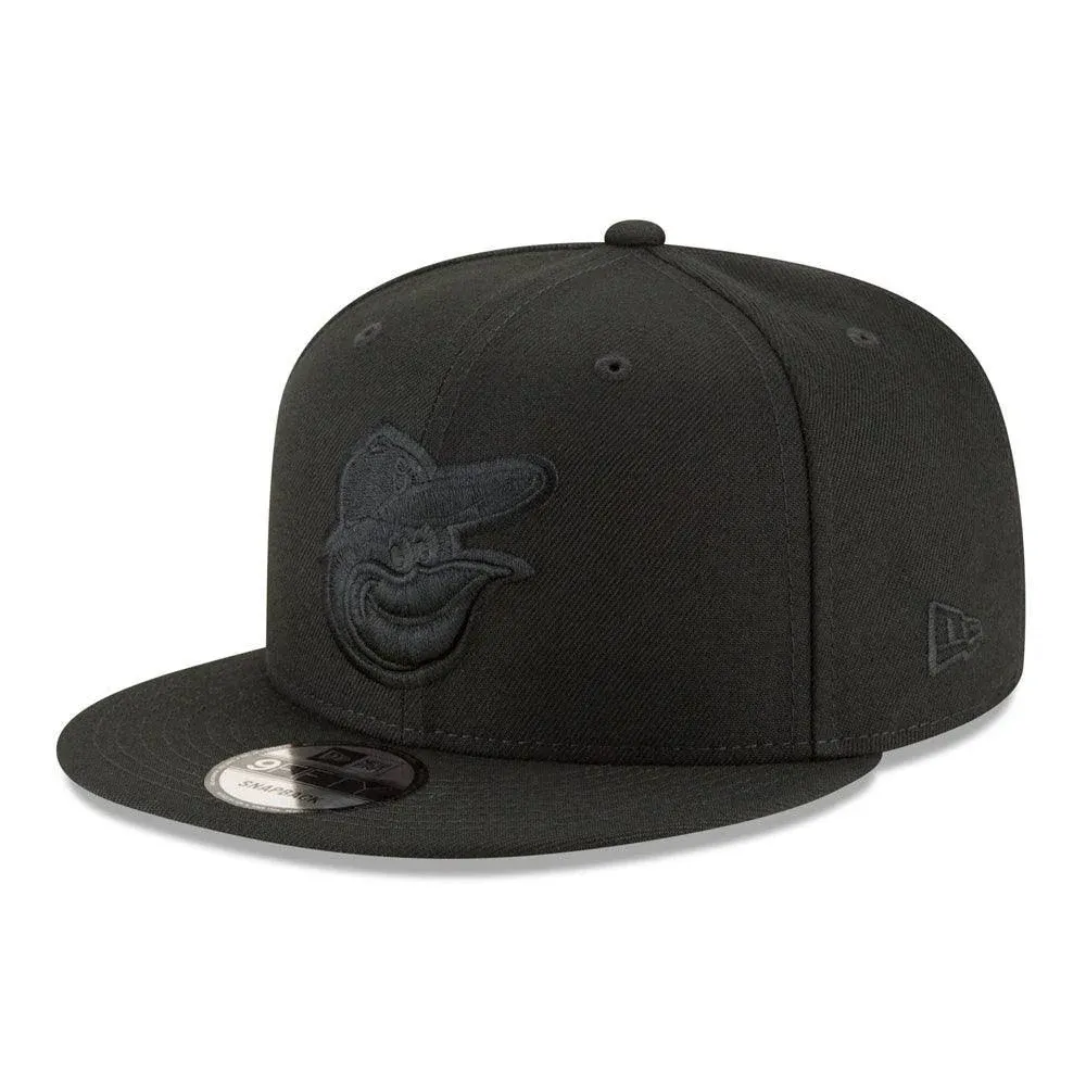 New Era Baltimore Orioles Black Out Basic 9Fifty Snapback Adjustable Cap