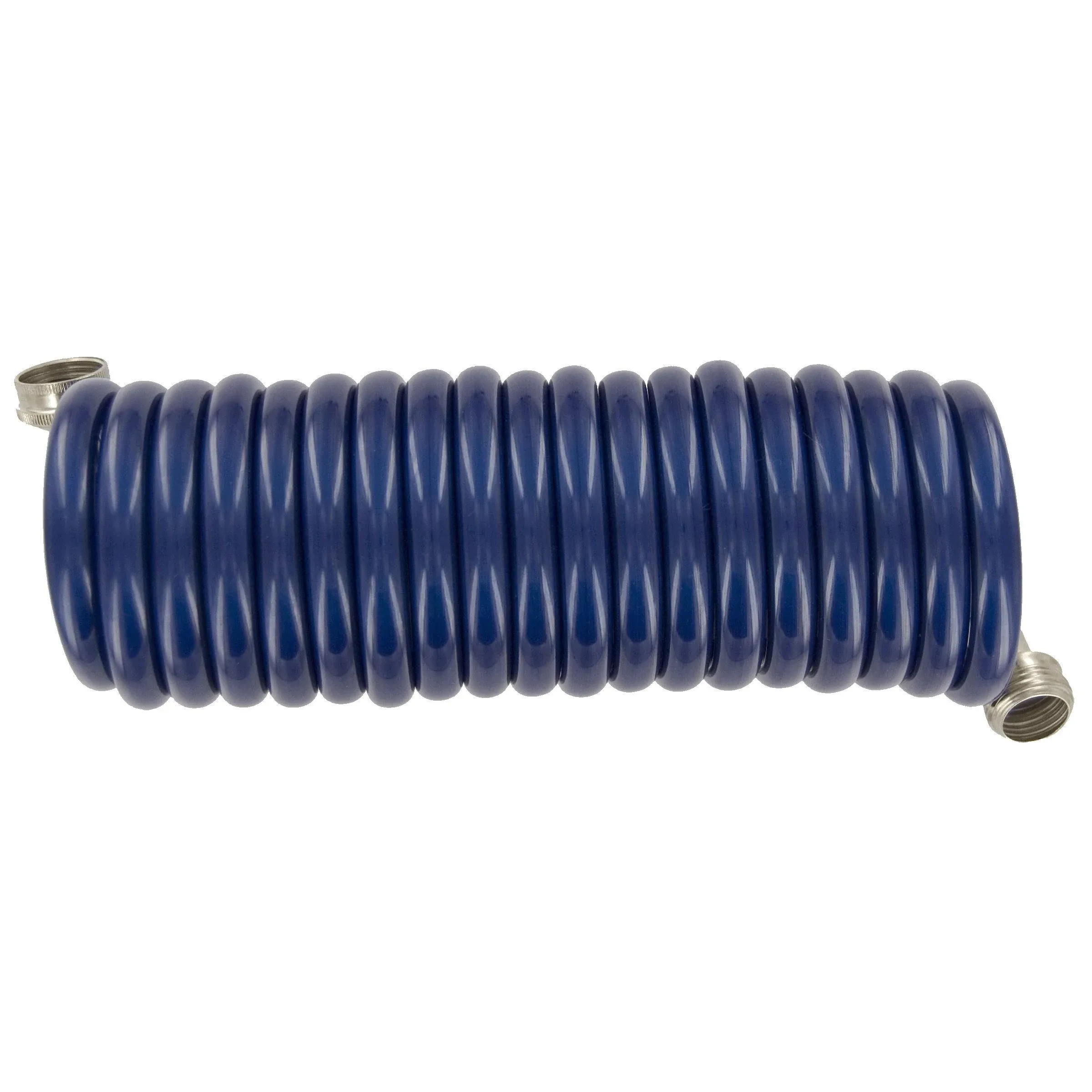 SpringHose PUW615B9-M-3-AMZ Light Polyurethane Drinking Water Safe Marine/RV Recoil Hose, Blue, 3/8-Inch by 15-Foot