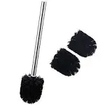 Toilet Brush Head, Angle Simple Replacement Brush Head, Toilet Bowl Brush Head, Toilet Bowl Cleaning Brushes, Toilet Scrubber, Brush Wand with 3 Brush Heads