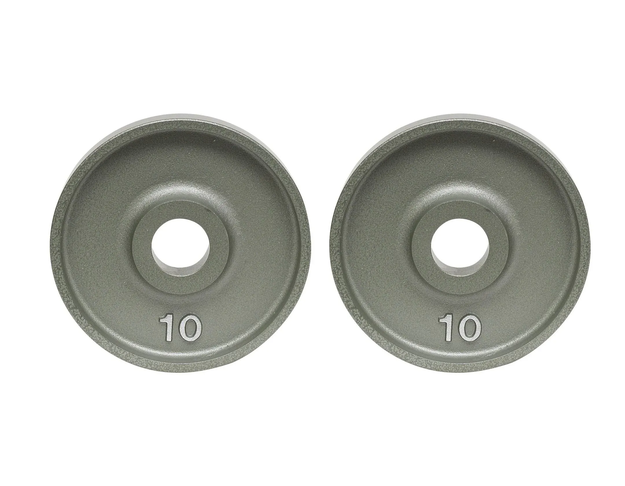 IVANKO (OM-10 Cast-Iron, Machined Olympic Plate Grey 10 lbs (Pair) ...