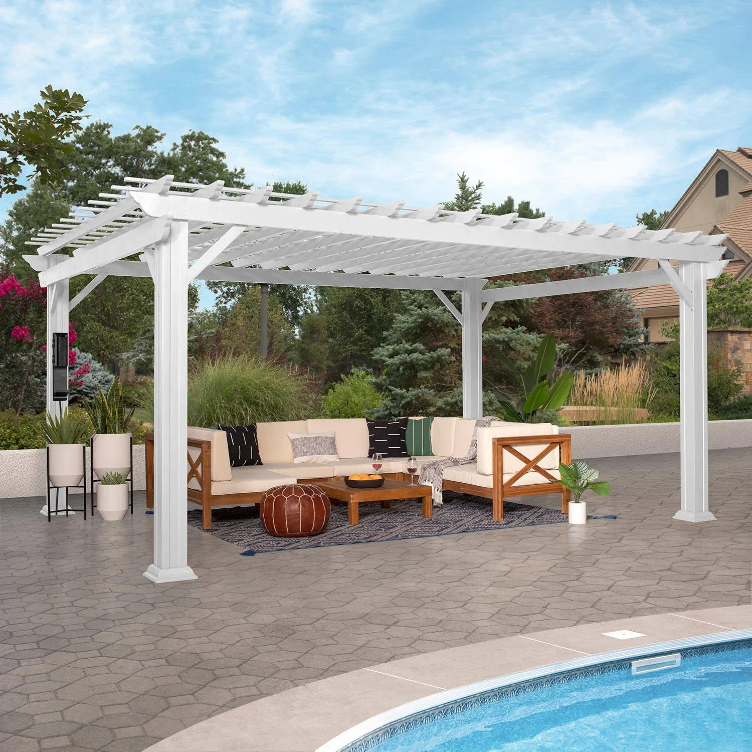 Backyard Discovery 12' Hawthorne Traditional Steel Pergola