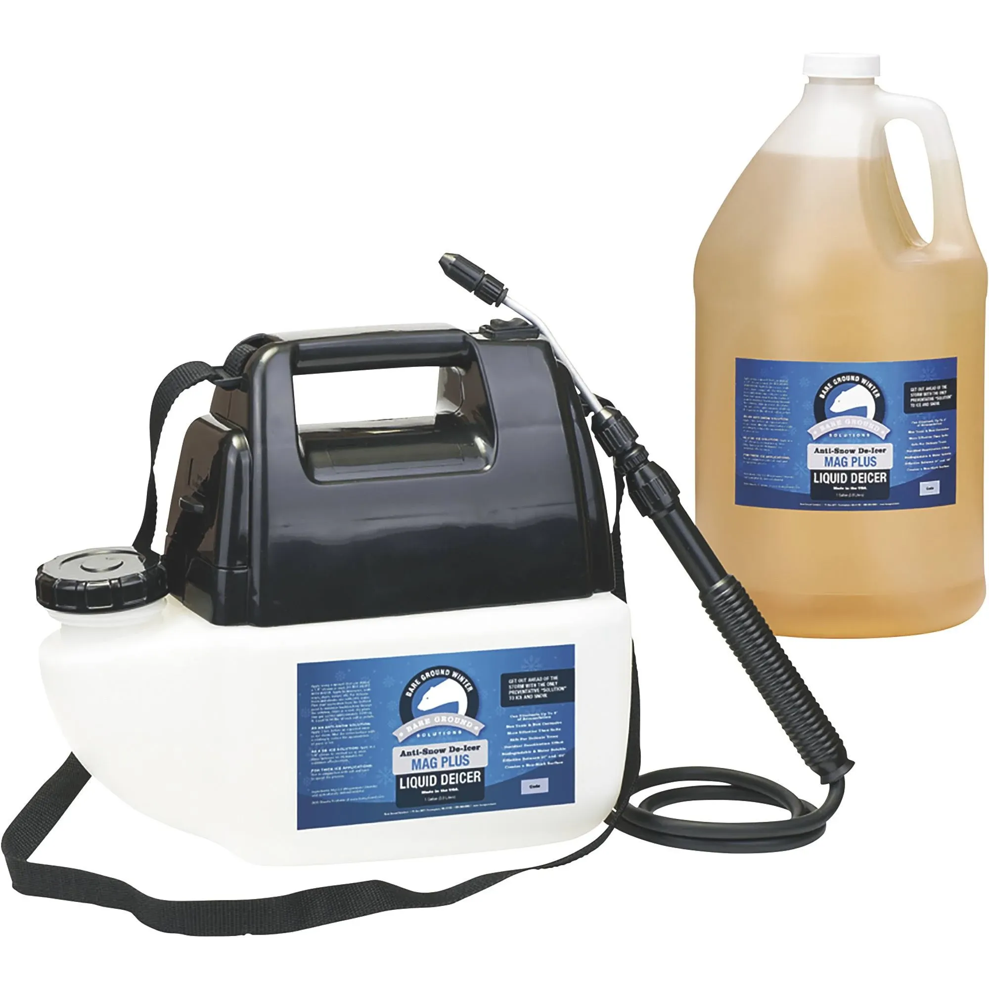 Bare Ground BGPS-1 Battery Mag Plus Powered Sprayer with 1 Gallon of Liquid Deicer