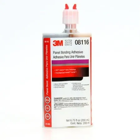 3M Panel Bonding Adhesive, 08116, OEM Recommended, Two-Part Epoxy, 200 ml/6.75 fl oz Cartridge , Black