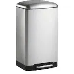 happimess HPM1008A Ashley Stainless Steel Trash Can with Soft-Close Lid, Modern, Fingerprint Proof, 7.9 Gallon