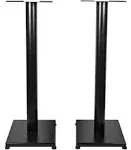 Rockville Pair RS29B 29" Steel Bookshelf Speaker and Studio Monitor Stands-Black V2