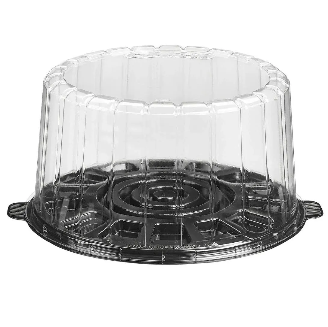 EZ Open Double Layer Cake Container with Dome Lid Clear, 8" | 100/Case