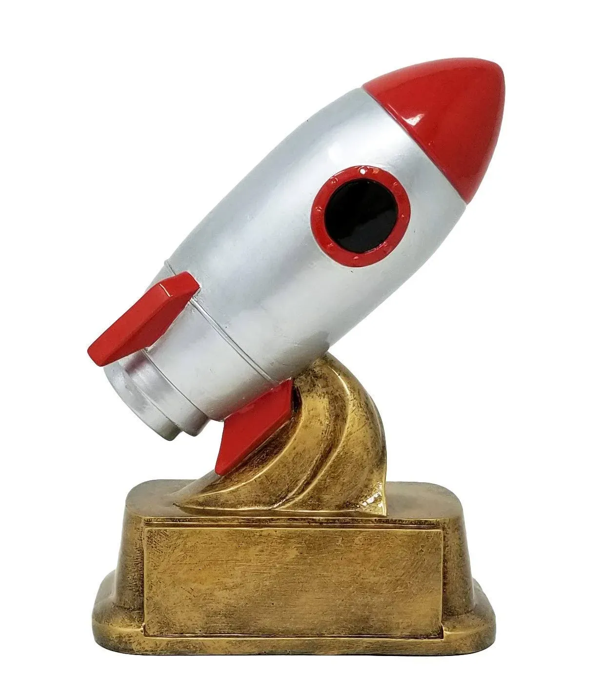 Rocket Ship Trophy | Engraved Classic Spacecraft Award - 6" | CM-98164