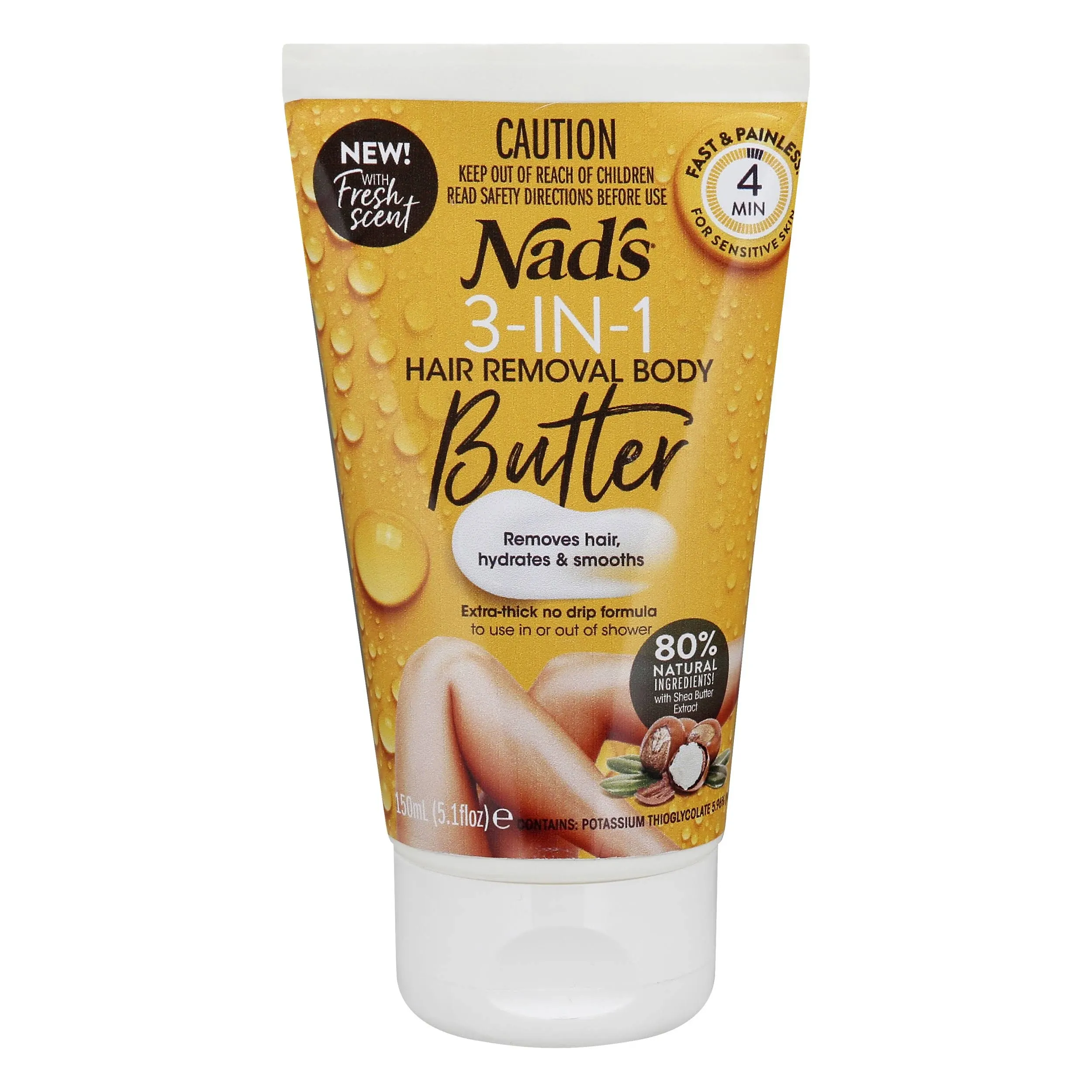 Nad's Hair Removal Body, Butter, 3-in-1 - 150 ml