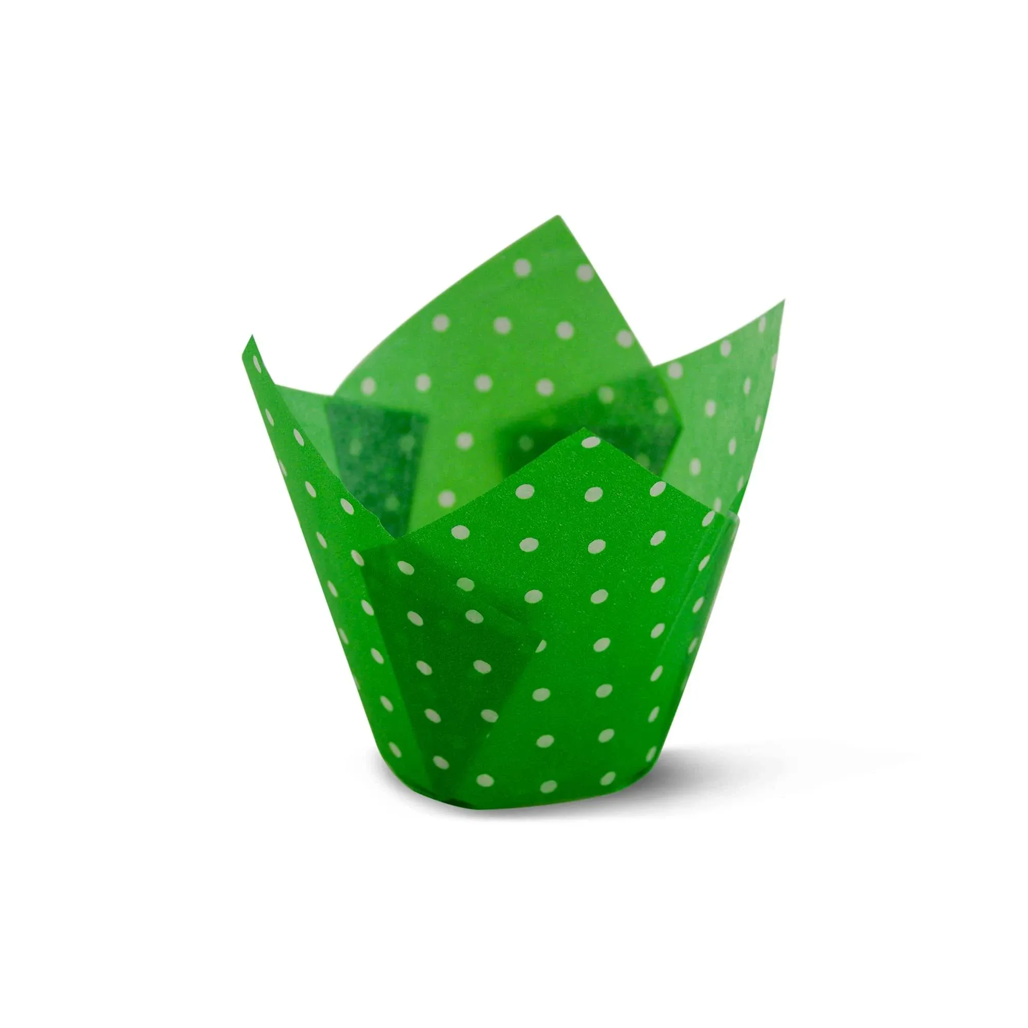 Polka Dot Green Tulip Baking Cups Cupcake Liners Muffin Liners Greaseproof Paper (100, Polka Green)