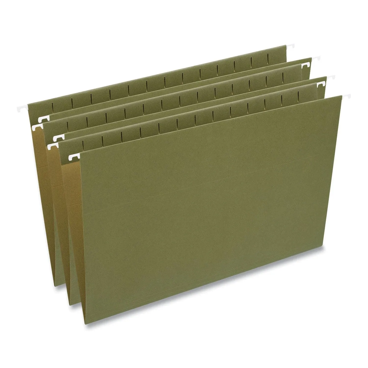 Universal UNV34111 1/5-Cut Tabs Legal Size Hanging File Folders - Standard Green (50/Carton)