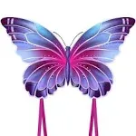 Butterfly Kite for Kids & Adults, Easy to Fly Gorgeous Kite with Long Tail Includes Kite String and Bag