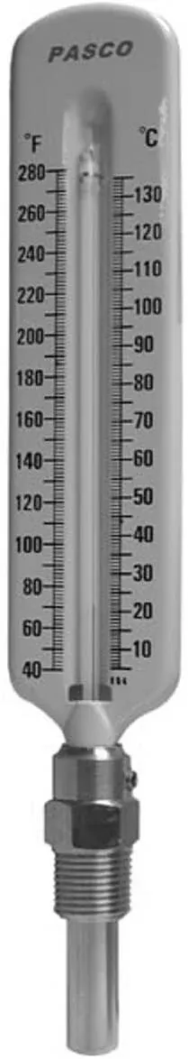 PASCO 1445 Thermometer: Brass Straight