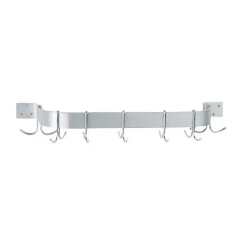 CenPro Stainless Steel Single-Line Pot Rack, Wall-mounted, 72" Long