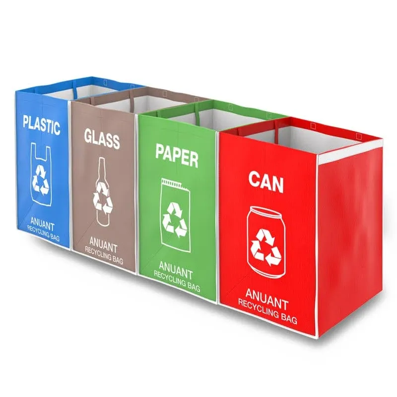 ANUANT Separate Recycling Waste Bin Bags for Kitchen Office in Home - Recycle Ga