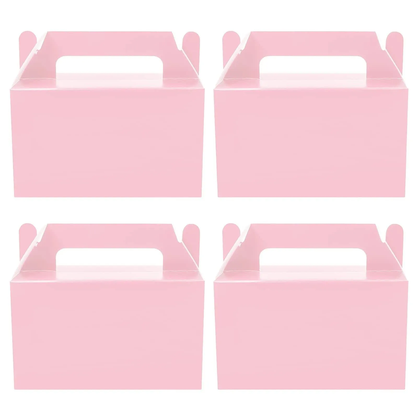 Oletx 12pcs Pink Gable Gift Boxes, Party Favor Treat Box, Goodie Box, Cookie ...