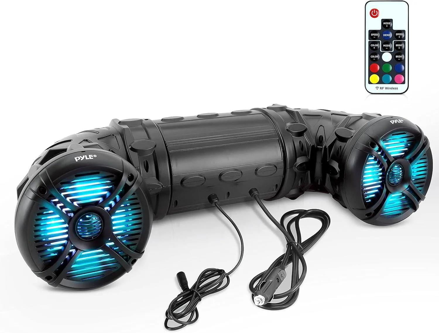 Pyle 6.5&#034; Waterproof Marine Dual Audio Speakers 800W For ATV UTV Boat With LED