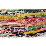 5 Pieces Mix Lot Whole Sale Tribal Kantha Quilts Vintage Cotton Bed Cover Throw Old Assorted Patches Made Rally