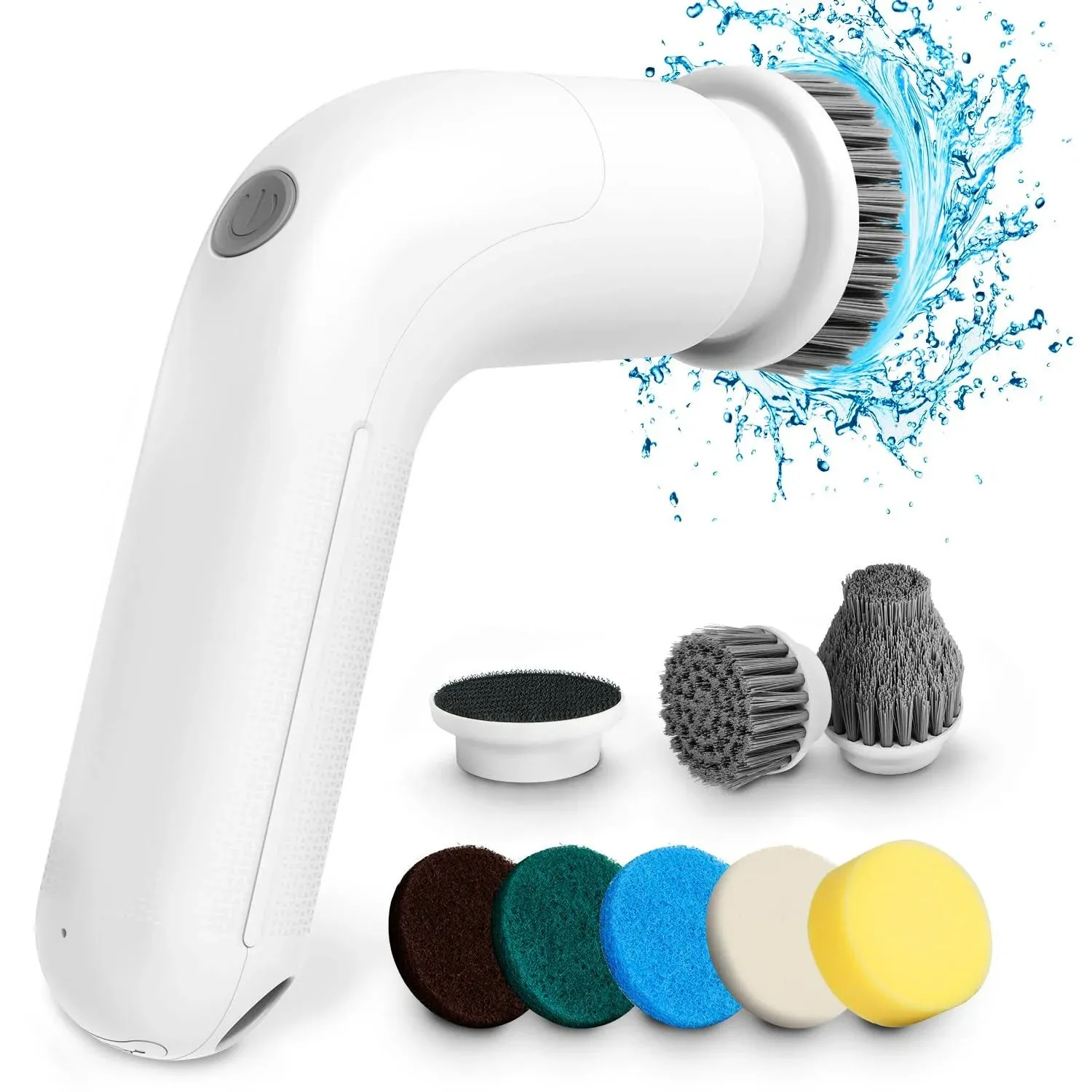 Electric Spin Scrubber,2023 New Cordless Shower Scrubber with 7 Heads, 2-Speed B