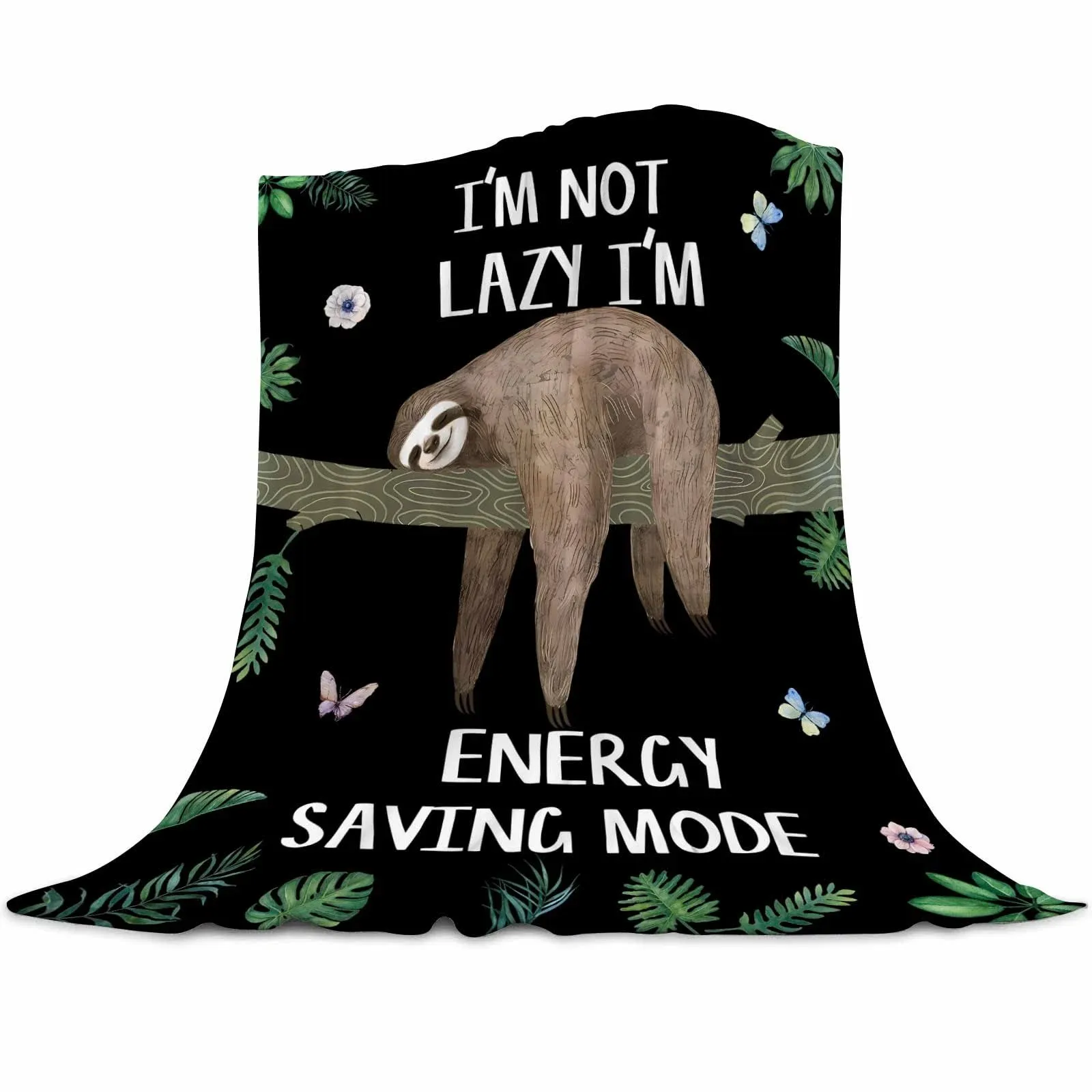 Sloth Blanket Gift for Girls Boys Kids Animals Lovers Soft Flannel Blankets C...