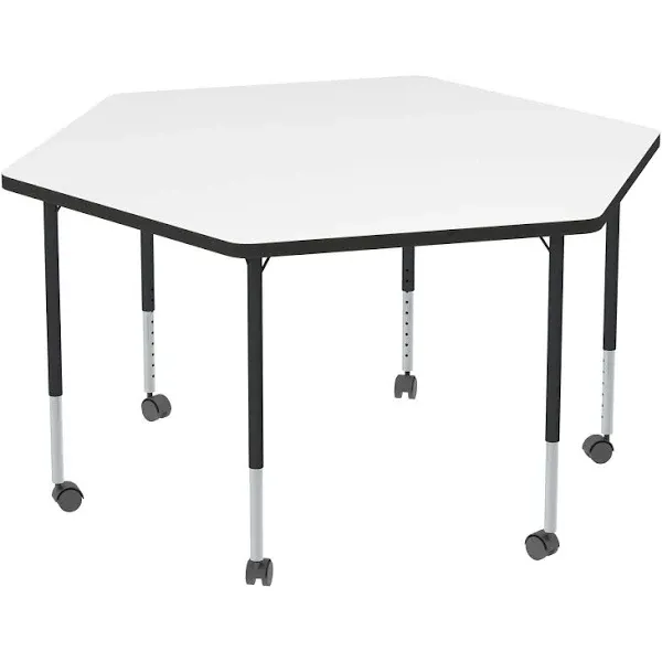 Classroom Structure Series Mobile Hex Collaborative Whiteboard Table