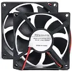 80mm 24V DC Cooling Fan CF8025 High Speed 24V 80mm 25mm 2Pin PC Exhaust Muffin Fan Low Noise 3500RPM 2-Pack