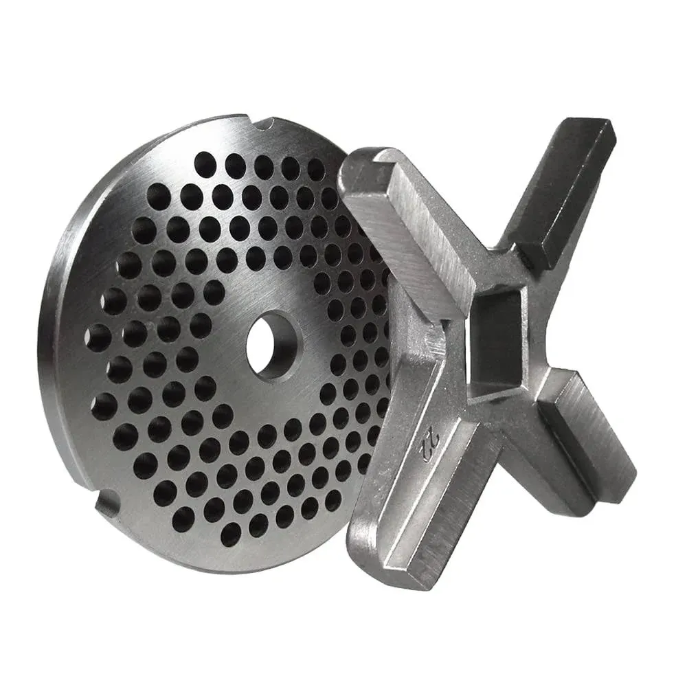 #22 Grinder plate with 3/16" holes and a #22 grinder knife