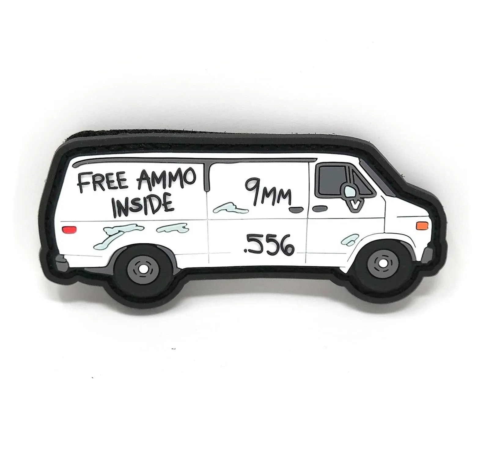 Free Ammo Van PVC Rubber Funny Tactical Hook and Loop Patch