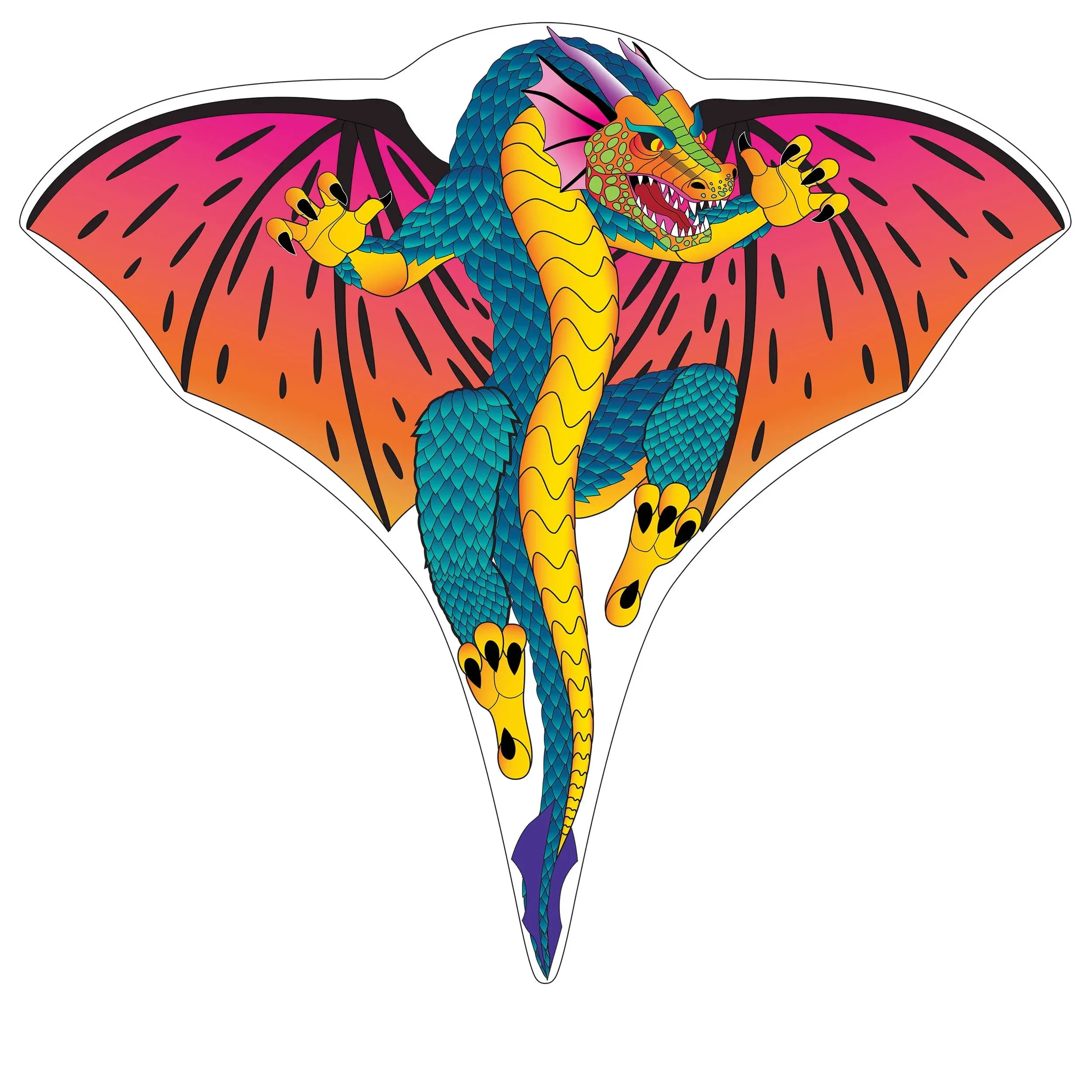 28 in. Poly Scar Dragon Kite