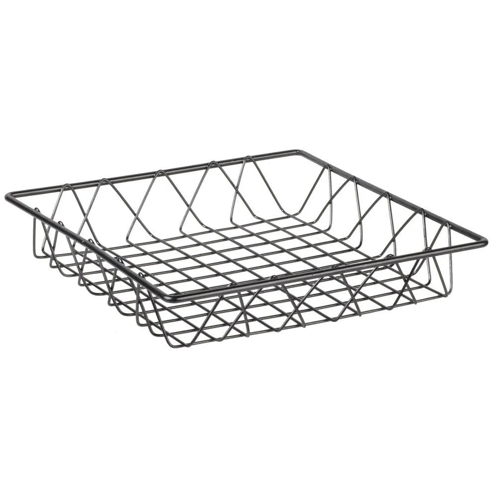 G.E.T. IR-911 12" Square Wire Basket, 2" Deep, Iron Powder Coated