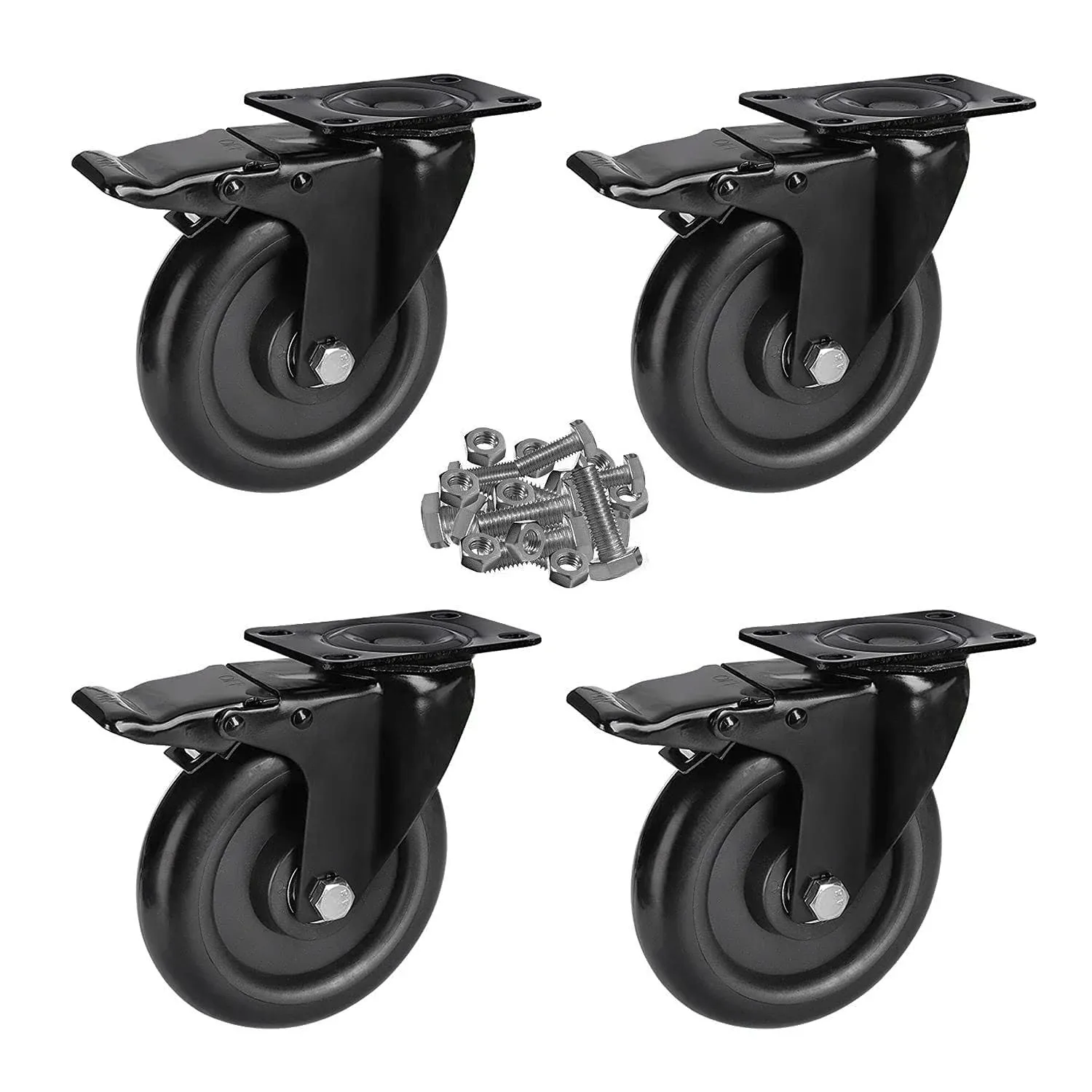 PRITEK 5 inch Heavy Duty Caster Wheels