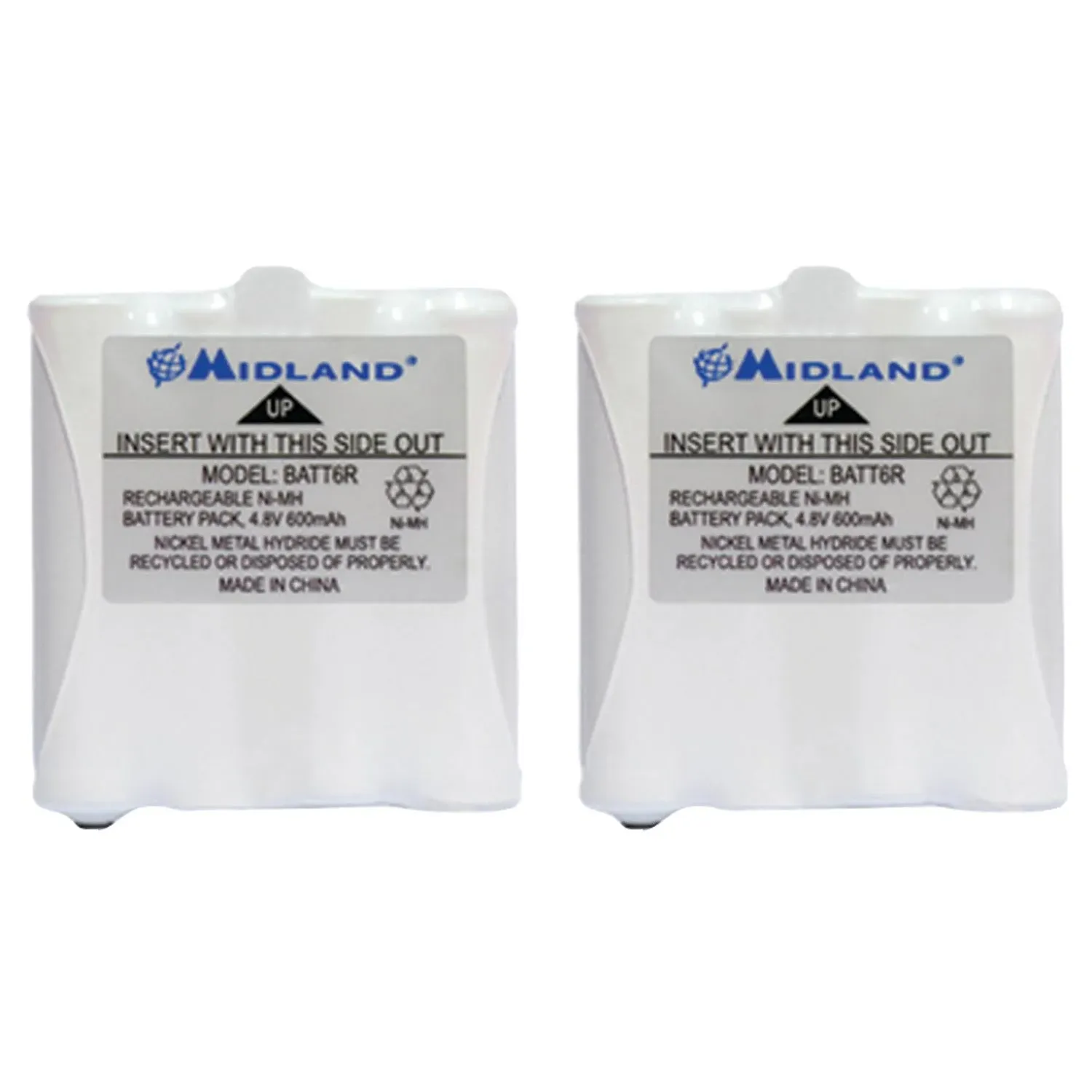 Midland® – AVP14 Rechargeable Battery Packs LXT600, T50 T60, White, 3.15x 2.3X 0.5