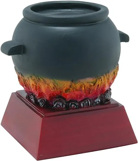 Decade Awards Chili Pot Color Resin Trophy - 4 or 6 Inch Tall | Engraved Chili Cook-Off Award - Customize Now