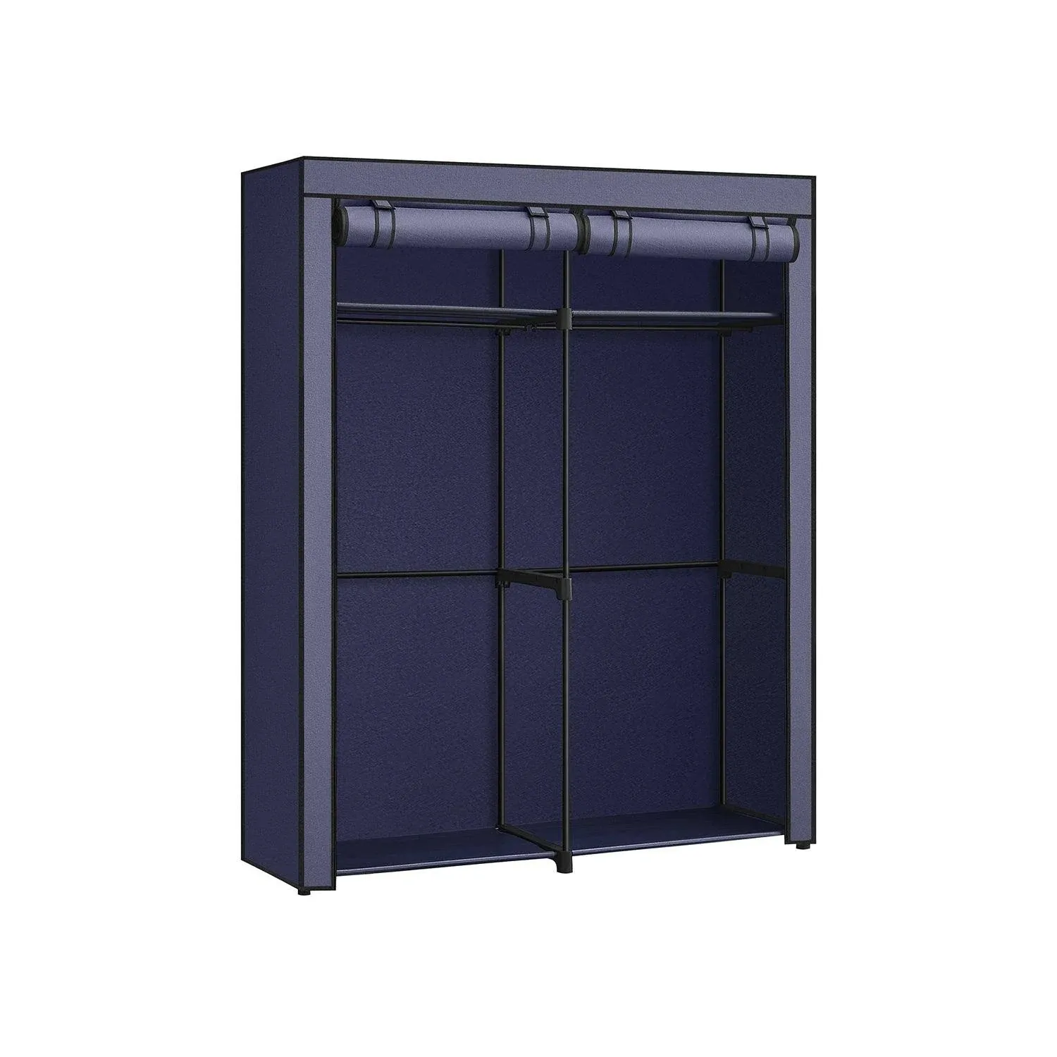 SONGMICS Portable Closet Wardrobe 55.1 x 16.9 x 68.5 Inches Dark Blue