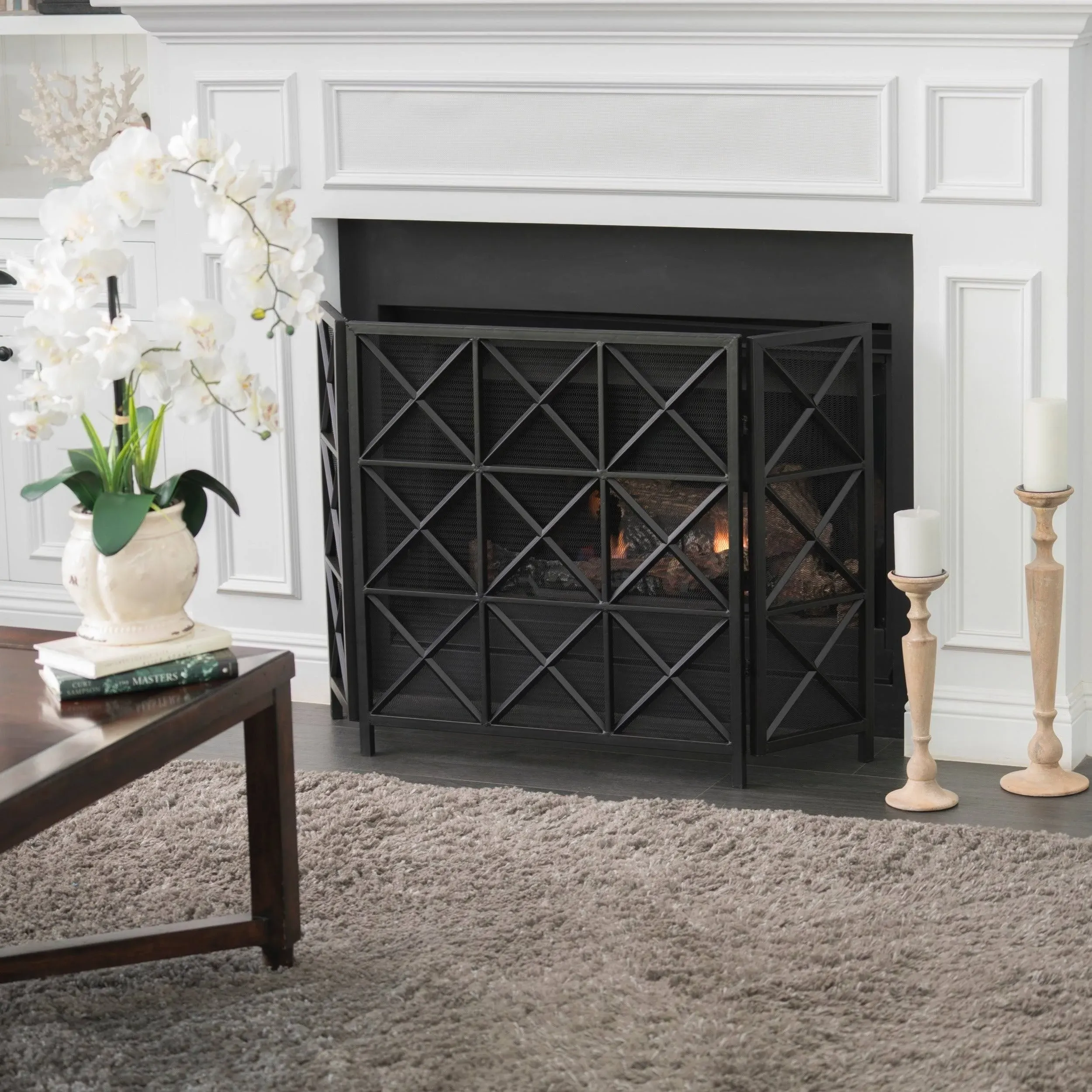 Margaret 3-Panel Fireplace Screen by Christopher Knight Home