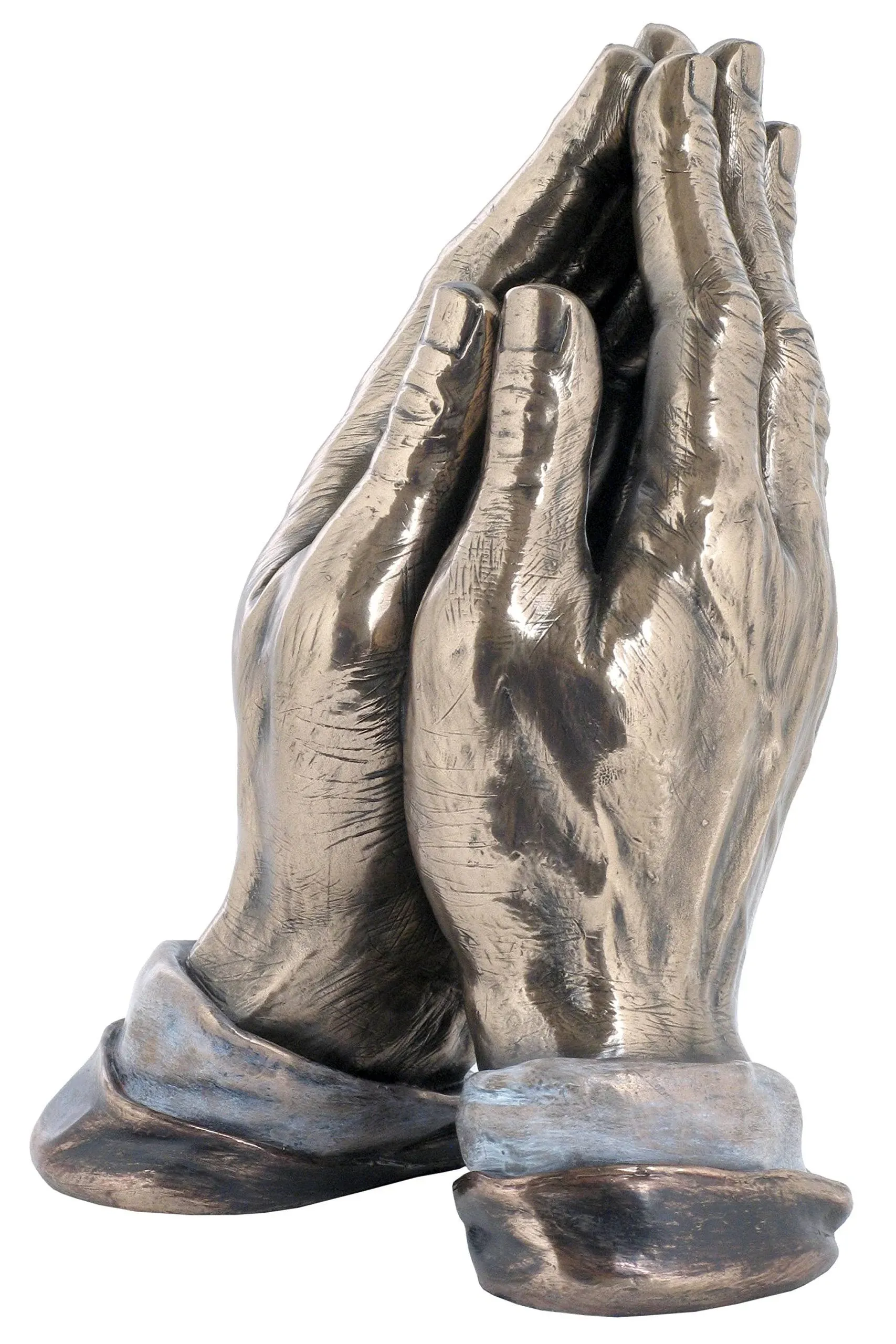 7.75 Inch Praying Hands Cold Cast Bronze Material Figurine