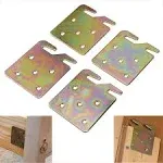 4PCS Wood Bed Rail Hook Plates for Wooden Headboard Footboard Frame Bracket H...