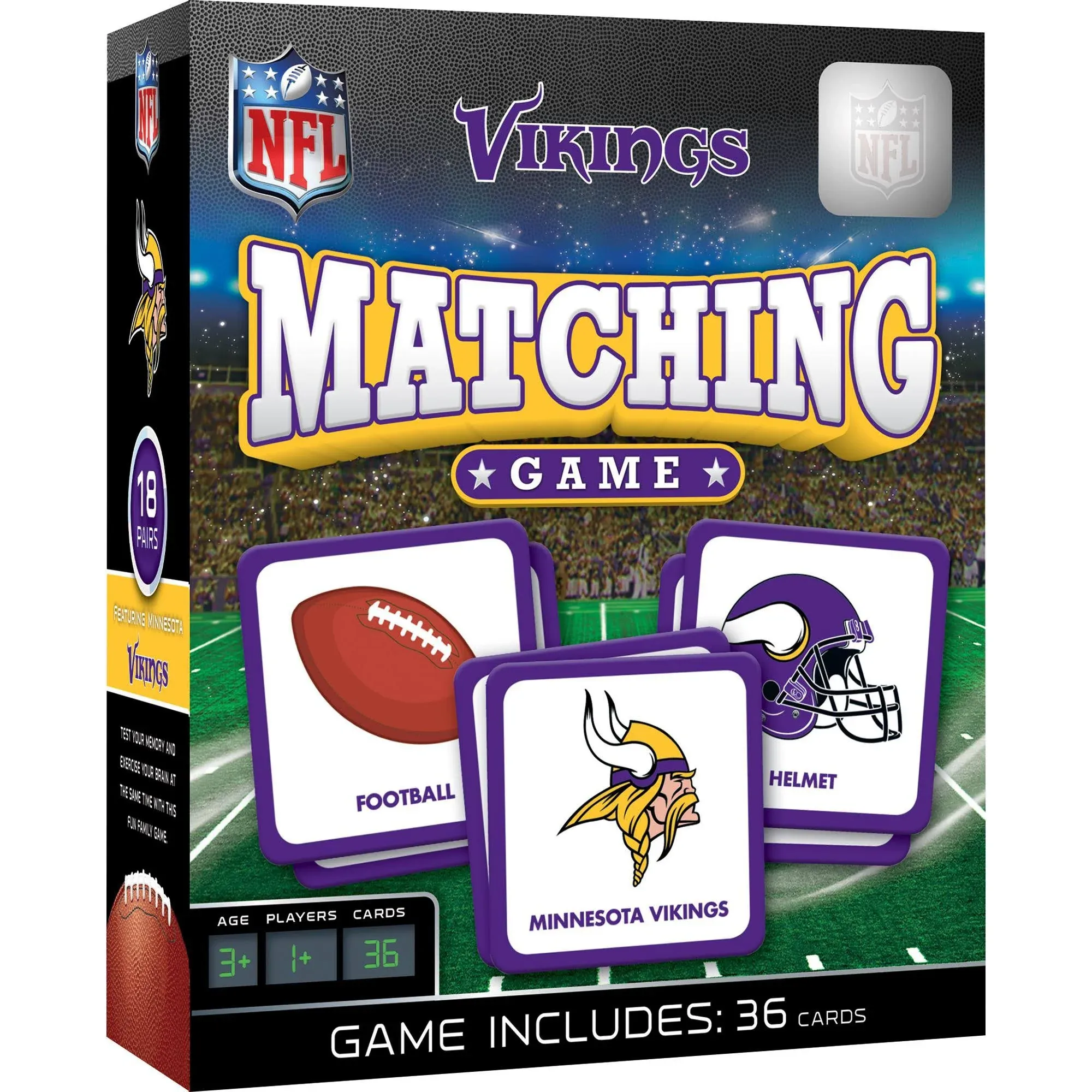 Masterpieces NFL Denver Broncos Matching Game - Fun Family Game for Kids - Officially Licensed NFL Product