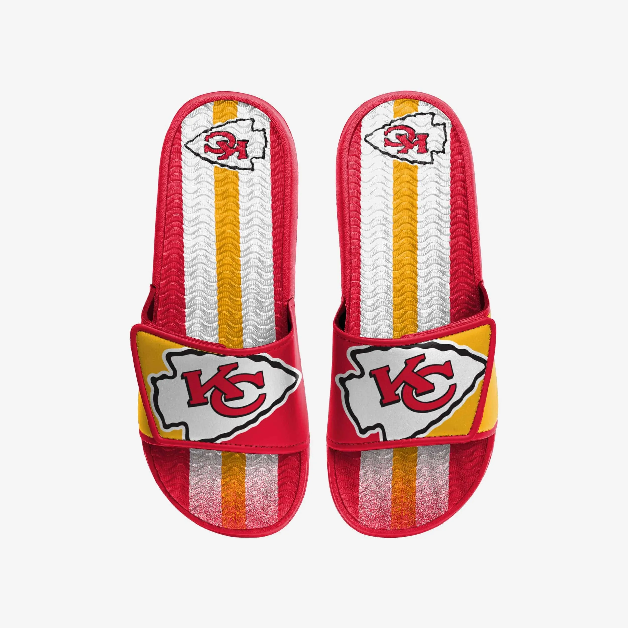 Kansas City Chiefs NFL Mens Team Stripe Gel Slide