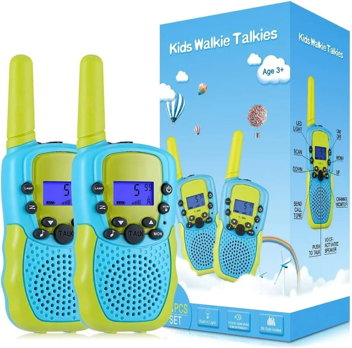 Kearui Toys for 3-12 Year Old Boys, Walkie Talkies for Kids 22 Channels 2 Way ...