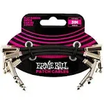 Ernie Ball Flat Ribbon Patch Cables - 3&#034; - 3-Pack