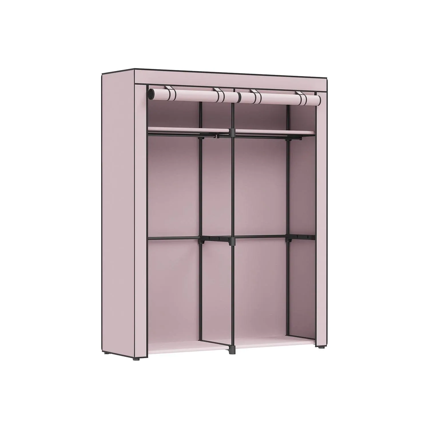 SONGMICS Closet Wardrobe, Portable Closet for Bedroom, Clothes Rail with Non-Woven Fabric Cover, Clothes Storage Organizer, 55.1 x 16.9 x 68.5 Inches, Lavender Purple URYG002P02