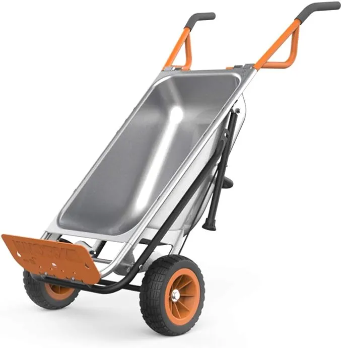 WORX 3-cu ft Steel Folding Yard Cart