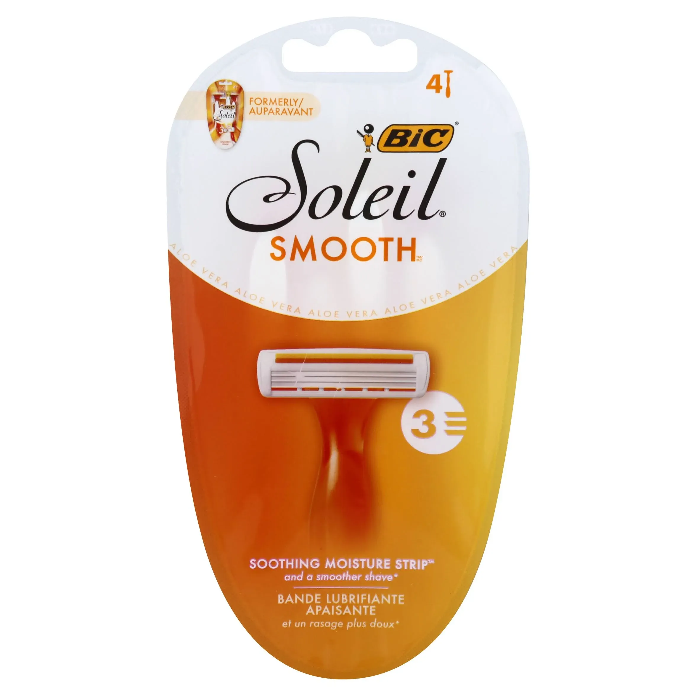 Bic Soleil Razors, Smooth, 3 Blades - 4 razors