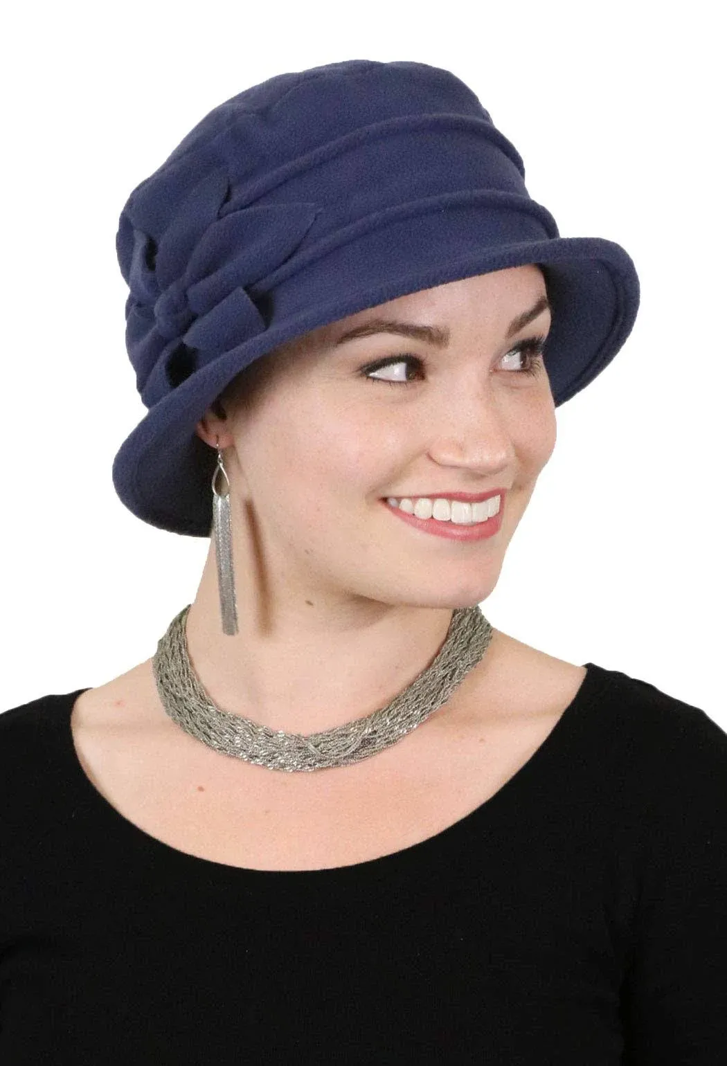 Women's Fleece Flower Cloche Hat