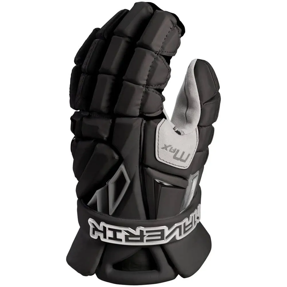 Maverik Max Glove Lacrosse Gloves - Black, Size Medium