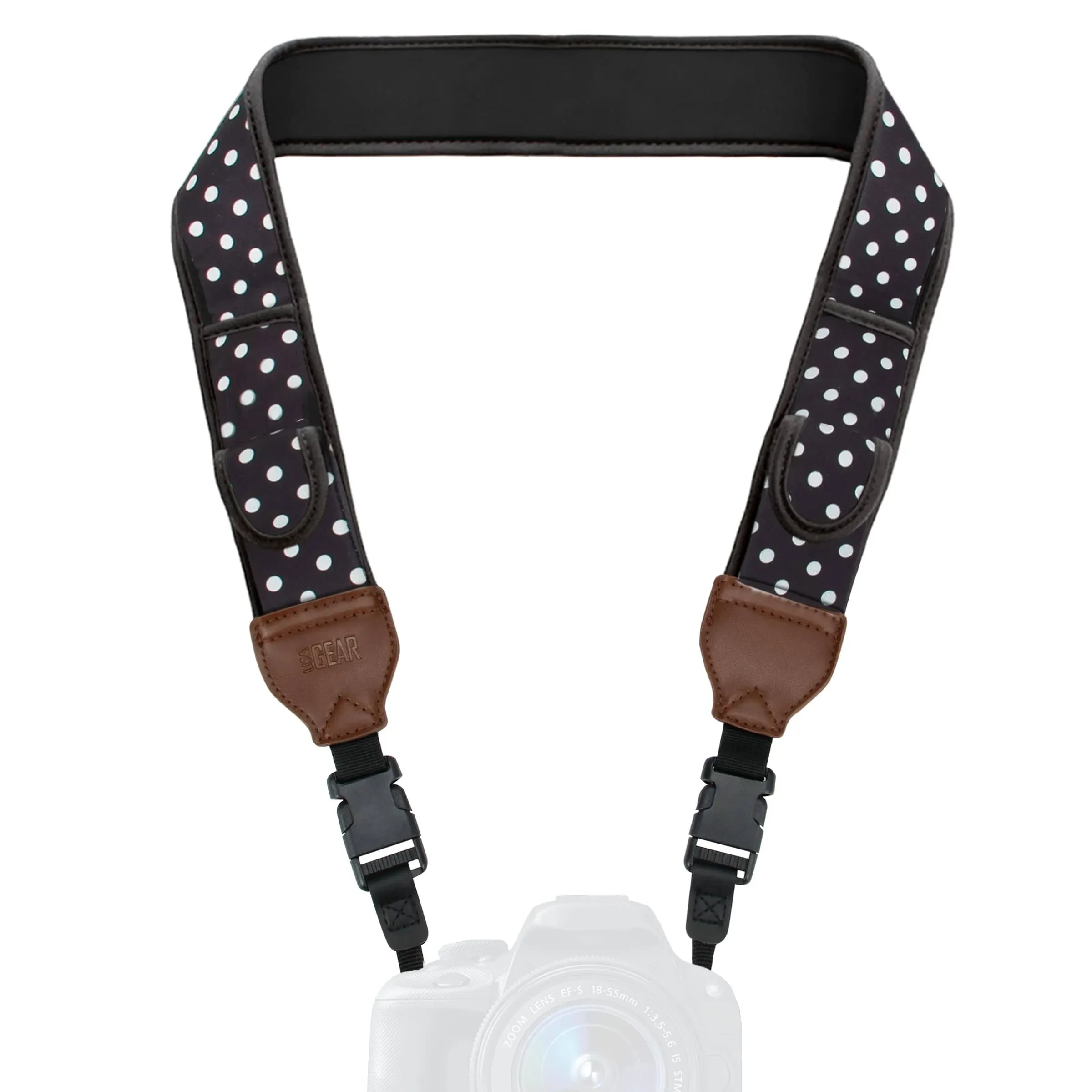 USA Gear Trueshot Camera Strap - Polka Dots