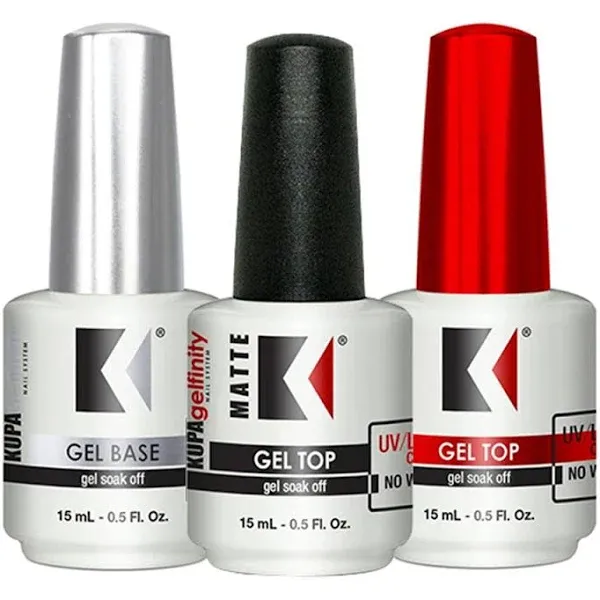 KUPA GelFinity Gel Base & Topcoat Trio Pack